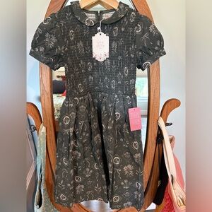 Ivy City Co Kids Dress - Dark Green Floral